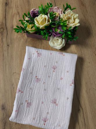 Mušelínová  plienka ružová, 