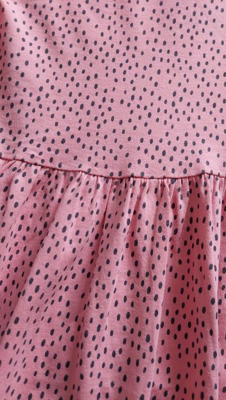 Ružové šaty s bodkami 4-5 tokov, f&f,110
