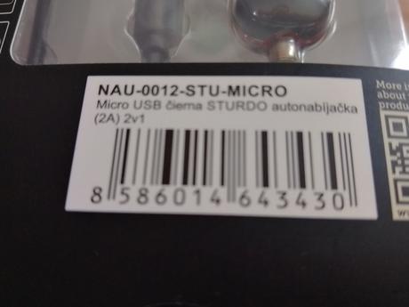 Nabíjačka do auta s micro usb káblom,