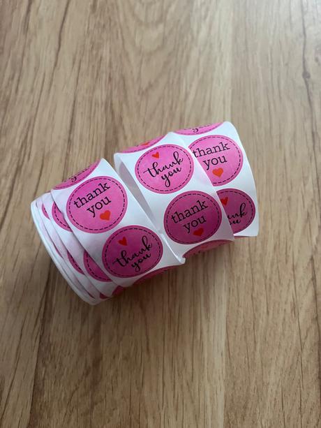 Thank you nálepky 100 ks, 