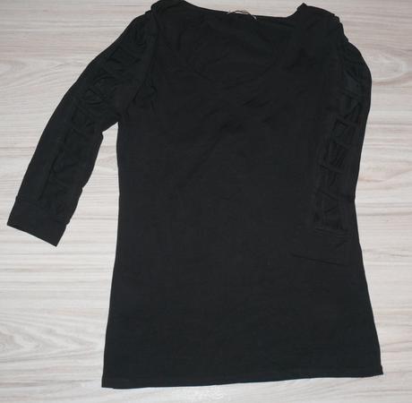 Elastické čierne tričko m/l, m