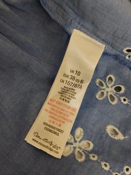 Miss selfridge bavlnená vyšívaná blúzka, miss selfridge,38