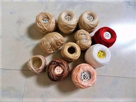 Vyšívacia priadza perlovka /10 ks,