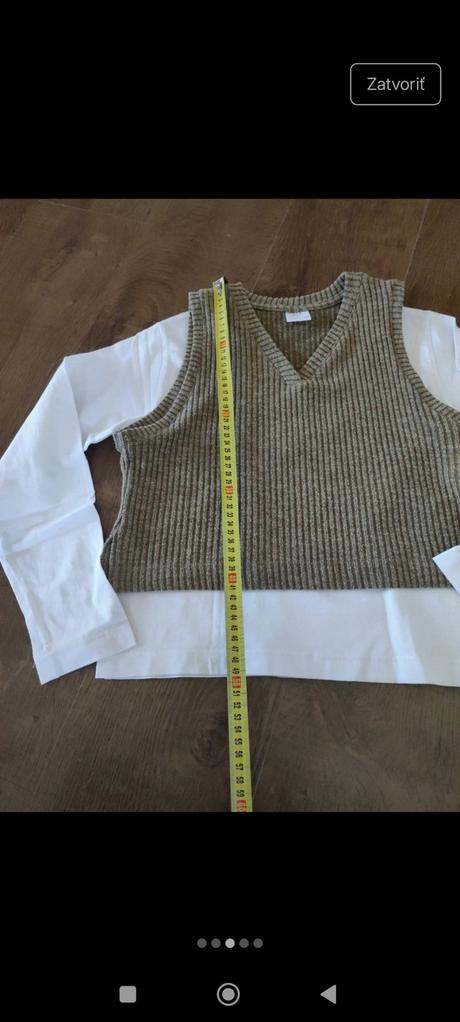 Dievčenská vestička s tričkom, zara,146