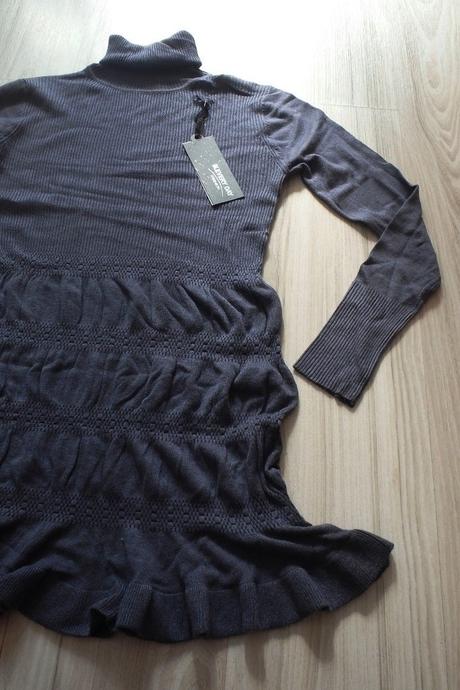 Pletené rolákové minišaty/tunika, v. s/m, 38 - s