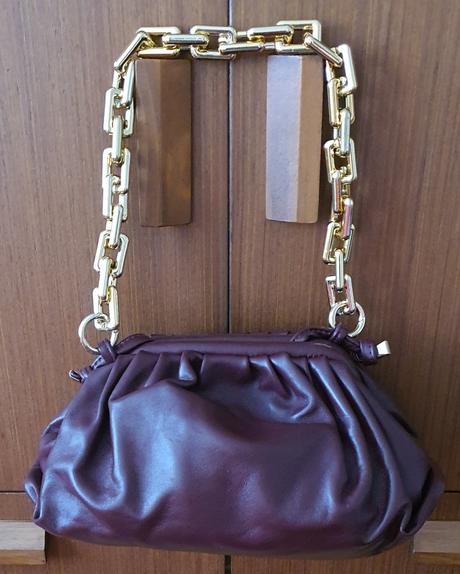 Kožená kabelka burgundy, 