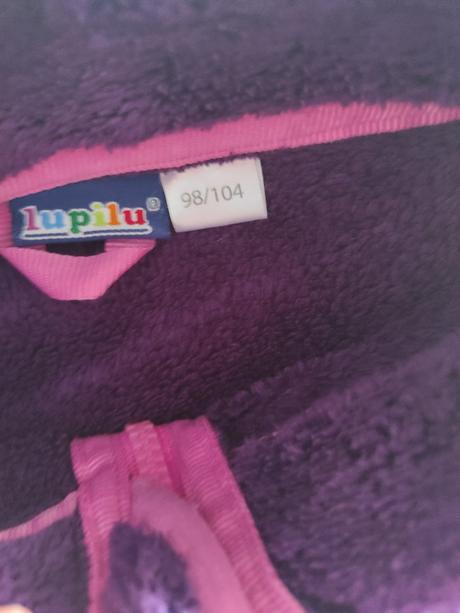 Fialová fleesova mikina, lupilu,104