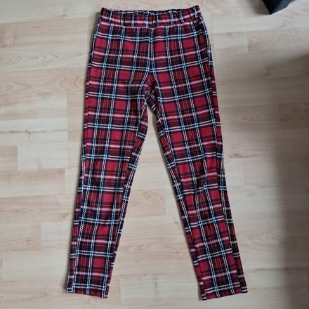 Karované vianocne leginky, reserved,134