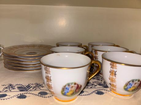 Starožitná porcelánová súprava tri grácie, 