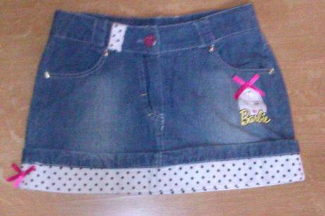 Riflová sukňa., barbie,152