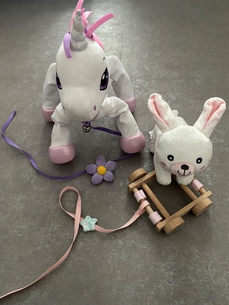 Poskakujúci jednorožec milá + zajko, 