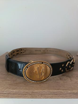 Versace damsky lakovany kozeny opasok, versace