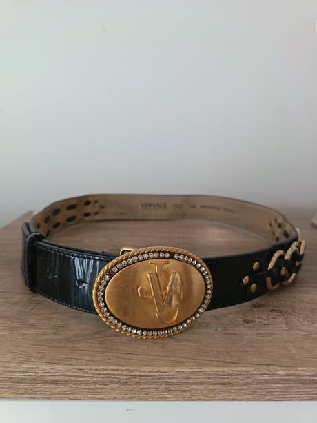 Versace damsky lakovany kozeny opasok, versace