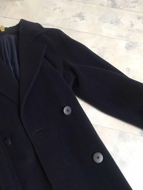 Vlnený kašmírový kabát over size, 40