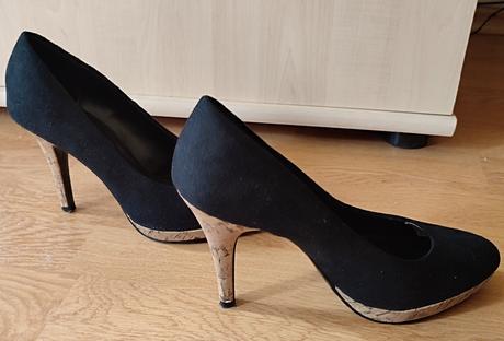 Čierne semišové lodičky, graceland,37
