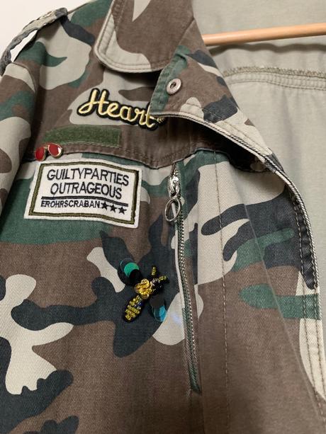 Maskacova parka s aplikaciami, mango,m