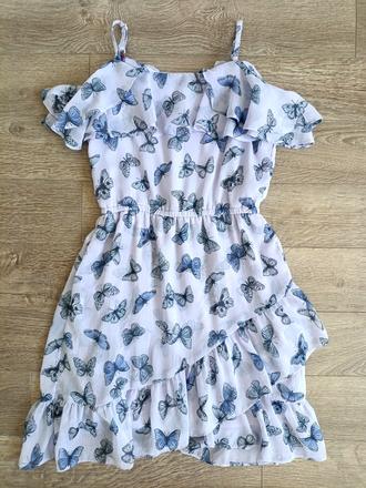 Motýlikové šaty lindex 146/152 / super stav, lindex,146