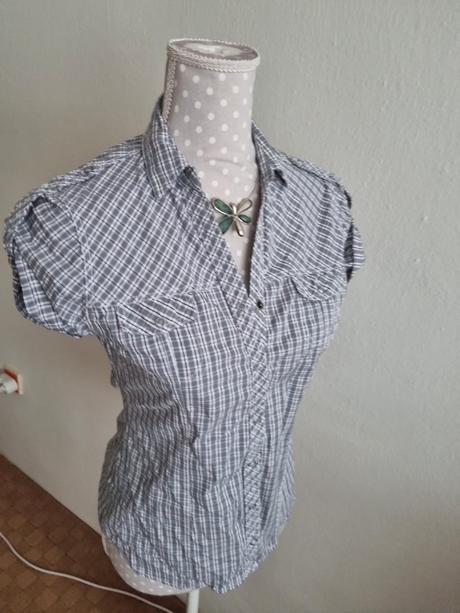 Sivo biela káro blúzka rodin hills veľ. s, s