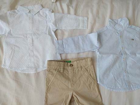 Chlapčenské košele a nohavice benetton, 1 rok, benetton,110