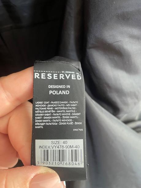 Tmavosedy vlneny kabat reserved, reserved,40