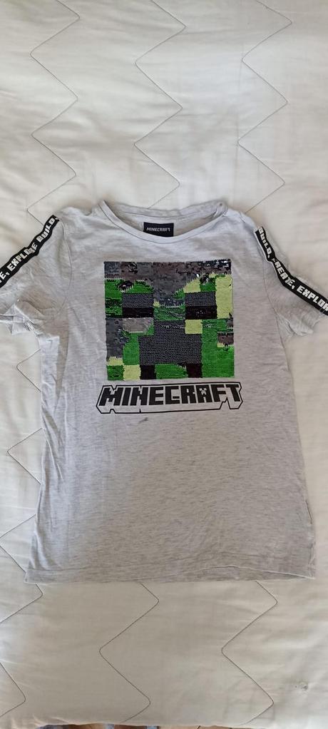 Minecraft tričko s flitrami, 140