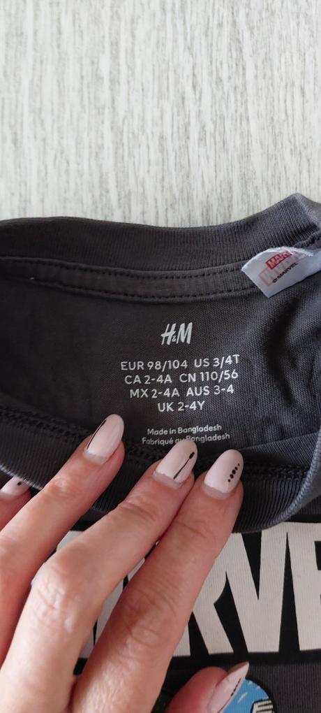 Tričko marvel, h&m,98