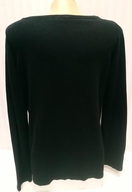 Dámsky tenký čierny pulóver, s.oliver l/xl, s.oliver,l