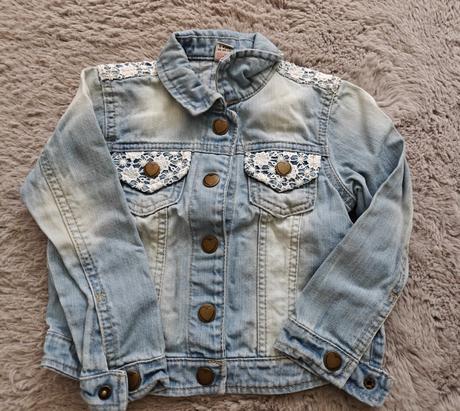 Riflová bunda pre dievčatá 98-104, tu,98