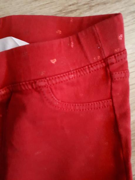 Legíny teplejšie hm červené, h&m,128