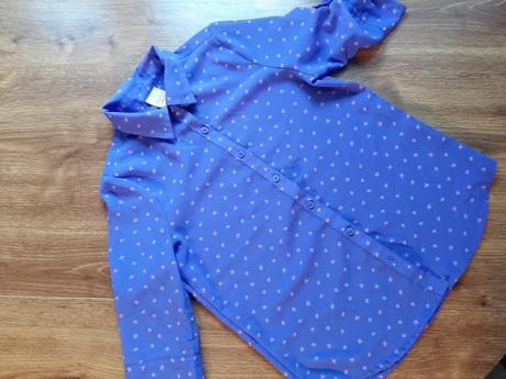 Slivkovomodrá košeľa, blúzka 7-8rokov, 128