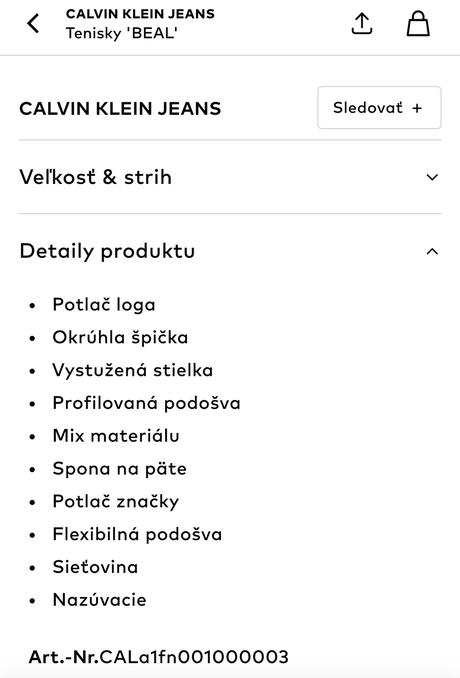 Tenisky nazúvacie calvin klein sivé s visačkou, 37