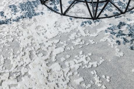 Koberec duke 51378 krém / modrý - betón - 80x150cm,