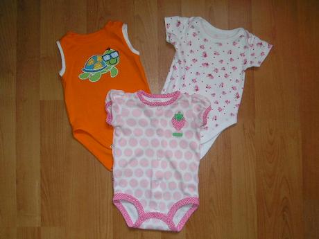 3x body pre princeznú, 0-3m - cena spolu, carter's,62