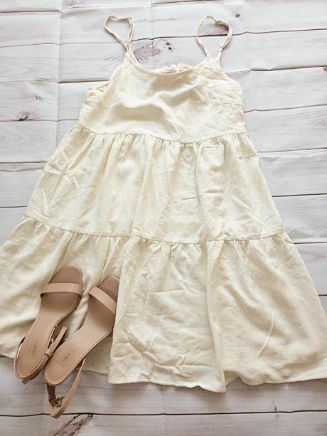 Krásne krémové šaty, sinsay,l