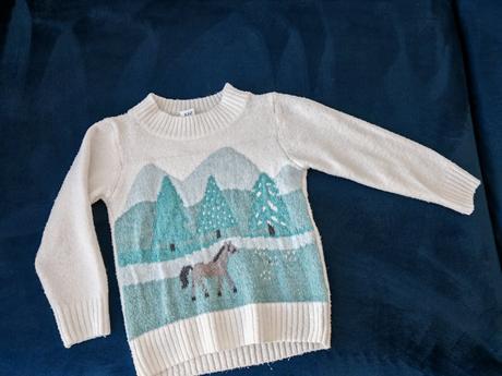 Pulovrik teply velmi elasticky od 104 do 116, 104