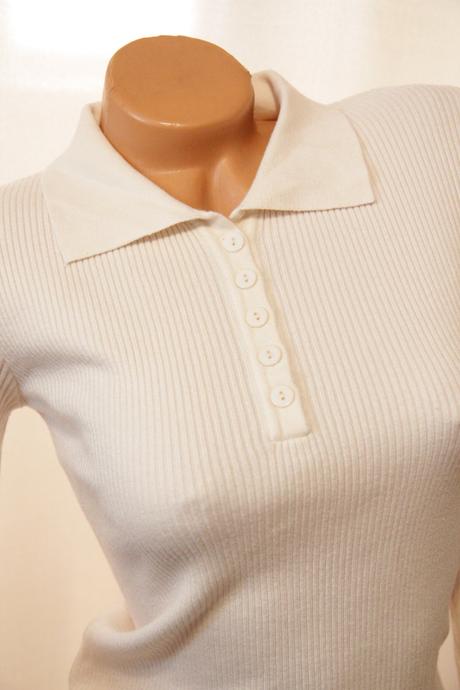 Krémový pletený sveter, m, m