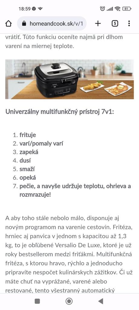 Tefal versalio deluxe 7 v1, tefal