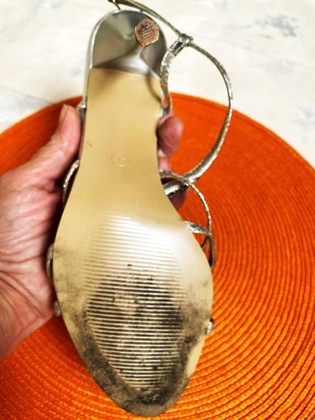 Strieborné sandálky, 40