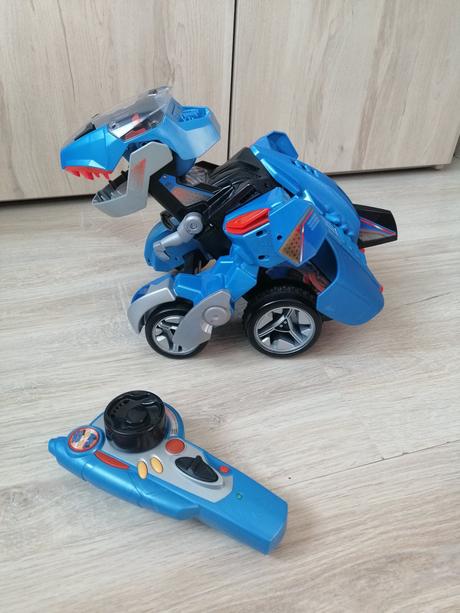 Rc - trex dinosaurus a auto 2v1 na ovládanie,