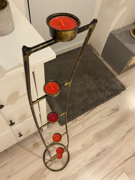 Nádherný dizajnový svietnik 121 cm na 6 sviečok,