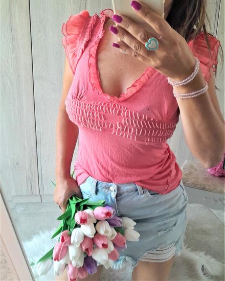 Koralový top-m/l, m