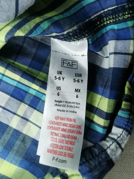 F&f zelená košeľa, f&f,116