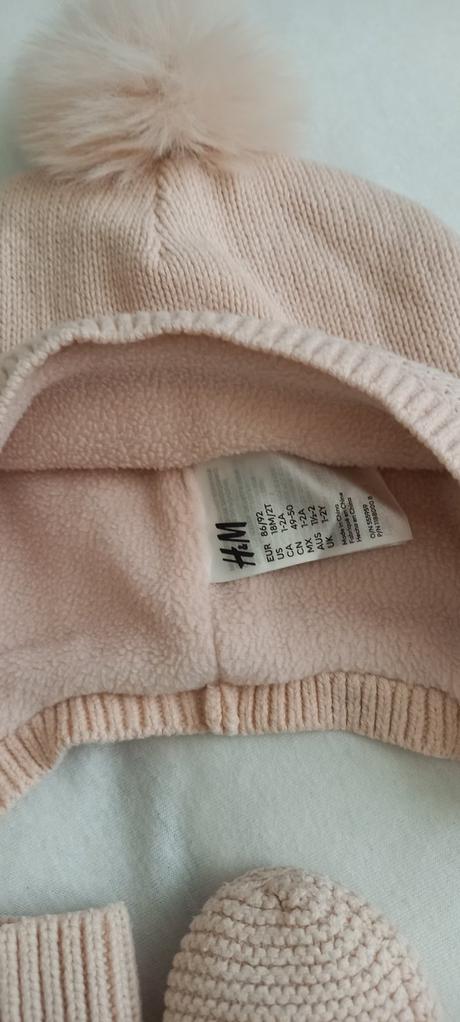 Zimná čiapka a rukavice, h&m,86