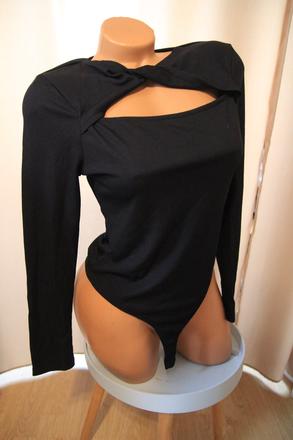 Čierny elastický body top, s, s