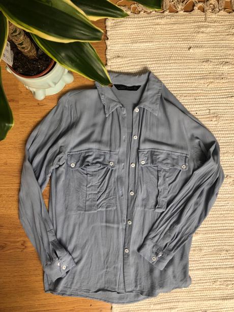 Modrá košeľa/ blúzka zara, zara,s