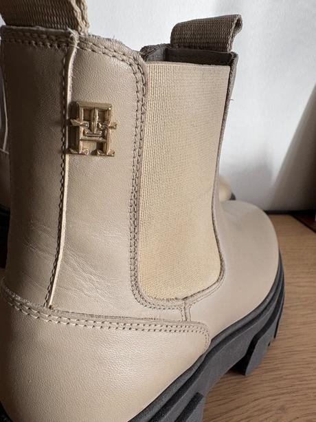 Kožené čižmy tommy hilfiger, tommy hilfiger,37