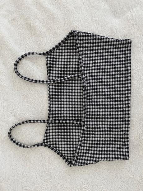 Kockovane tielko/top bershka, bershka,s