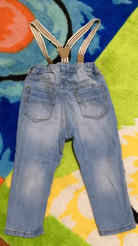 H&m fešácke rifličky na traky, h&m,74