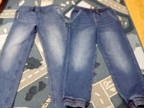 3x teplé nohavice, 128