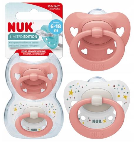 Nuk silikónový cumlík signature family love 6-18m,, nuk